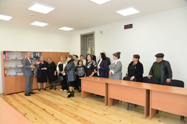 Veteran müəllimlərlə unudulmaz görüş... -FOTOLAR