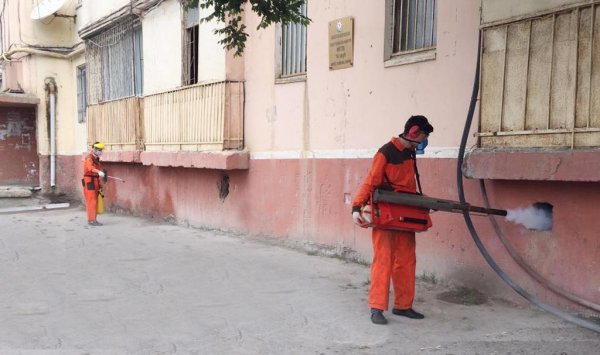 Sumqayıtda kütləvi dezinfeksiya işləri aparılır – FOTOLAR Sumqayıtda kütləvi dezinfeksiya işləri aparılır – FOTOLAR