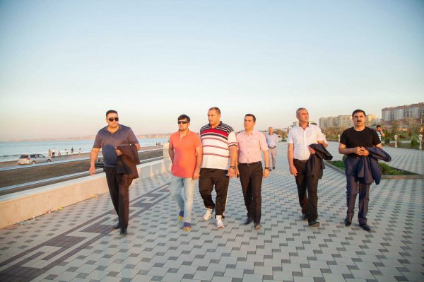 Ramil Səfərov və İbad Hüseynov Sumqayıtın yeni  bulvarında - FOTO