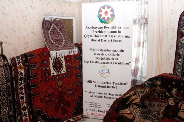 Sumqayıtda əlillər üçün peşə emalatxanası yaradılıb - FOTOLAR
