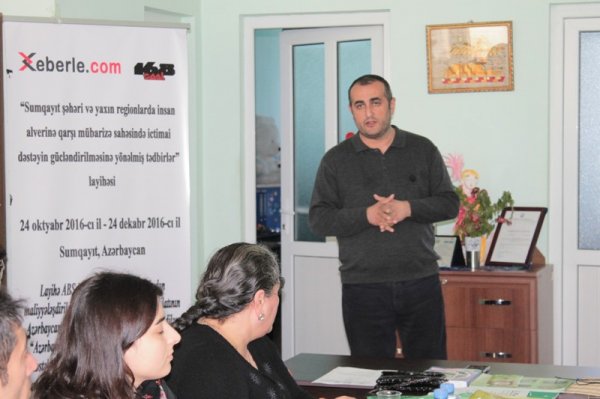 Sumqayıtda “İnsan alverinin hüquqi və psixoloji aspektləri” mövzusunda ictimai dinləmə keçirilib - FOTO