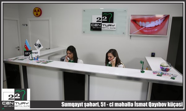 Sumqayıtda estetik gözəlliyin tək ünvanı - "22-ci Əsr " Estetik Stomatoloji Klinika (R) Sumqayıtda estetik gözəlliyin tək ünvanı - "22-ci Əsr " Estetik Stomatoloji Klinika (R)