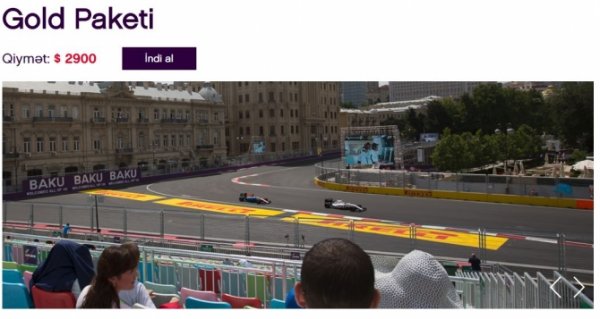 Formula 1 Azərbaycan Qran Prisində fantastik QİYMƏTLƏR - 3500 dollar Formula 1 Azərbaycan Qran Prisində fantastik QİYMƏTLƏR - 3500 dollar