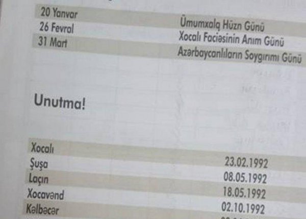 Təhsildə BİABIRÇILIQ: Şagirdlərə Xocalının işğal tarixi səhv öyrədilir - FOTO Təhsildə BİABIRÇILIQ: Şagirdlərə Xocalının işğal tarixi səhv öyrədilir - FOTO