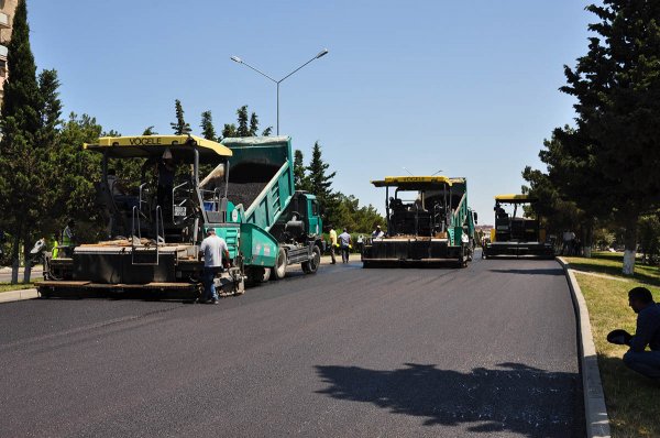 Sumqayıtda məhəllədaxili yollar asfaltlanır – FOTOLAR