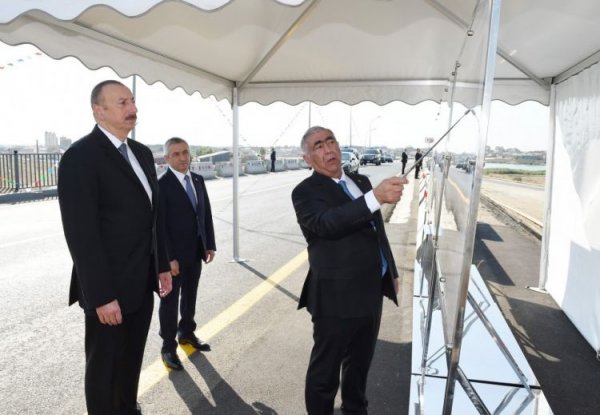 Prezident Pirşağı-Novxanı və Binəqədi-Novxanı-Corat yollarının açılışında iştirak edib