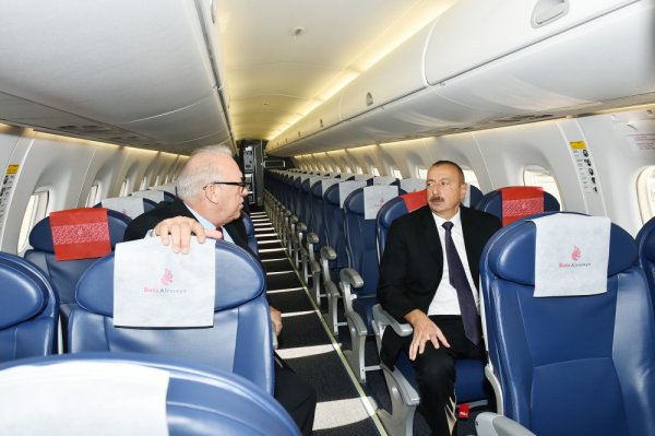 Prezident “Buta Airways”in yeni gətirdiyi təyyarə ilə tanış olub Prezident “Buta Airways”in yeni gətirdiyi təyyarə ilə tanış olub