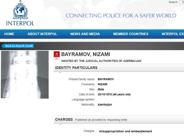İnterpol bu azərbaycanlını axtarır - FOTO