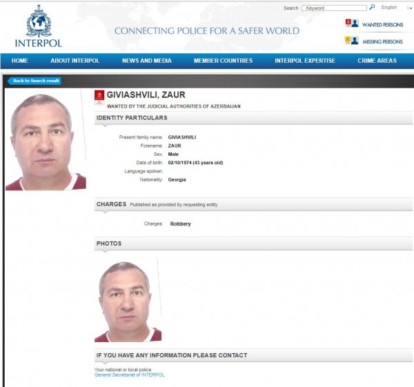 Azərbaycan dövləti Gürcüstanın 5 vətəndaşını “İnterpol” xətti ilə axtarışa verib - SİYAHI - FOTO Azərbaycan dövləti Gürcüstanın 5 vətəndaşını “İnterpol” xətti ilə axtarışa verib - SİYAHI - FOTO