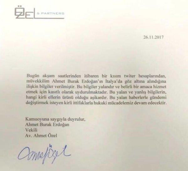 Ərdoğanın oğlu İtaliyada həbs edildi? - FOTO Ərdoğanın oğlu İtaliyada həbs edildi? - FOTO
