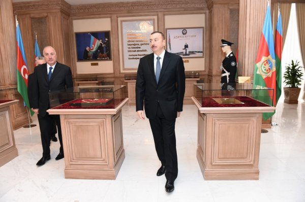 Prezident YAP-ın Sumqayıt şəhər təşkilatının inzibati binasının və Bayraq Muzeyinin açılışında - FOTO