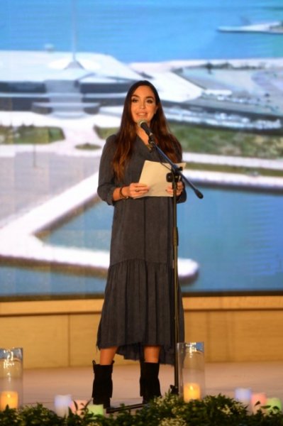 Leyla Əliyeva Qəbələdə keçirilən “Poeziya günü”ndə öz şeirlərini səsləndirib