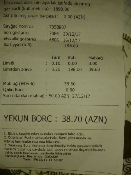 DİQQƏT: "Azəriqaz" sizi aldadıb pulunuzu almasın deyə bu xəbəri oxuyun - FOTOFAKT DİQQƏT: "Azəriqaz" sizi aldadıb pulunuzu almasın deyə bu xəbəri oxuyun - FOTOFAKT