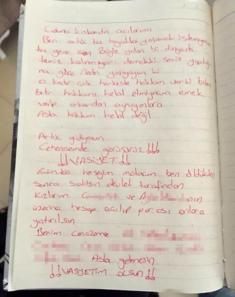 Özünü asan gəlinin intihar məktubu: təcavüz, bacılarımın ərimlə xəyanəti... - FOTO