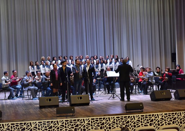 Sumqayıtda yeni musiqi kollektivi yaradıldı: Alim Qasımov və qızı məşq prosesini izlədi - FOTOLAR