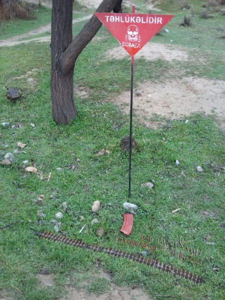 Şəmkirdə hərbi sursat tapıldı - FOTO