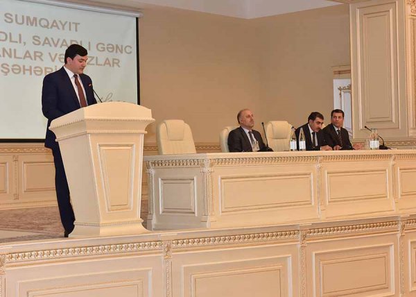 Sumqayıtda gənclərin iştirakı ilə konfrans keçirilib – FOTOLAR Sumqayıtda gənclərin iştirakı ilə konfrans keçirilib – FOTOLAR