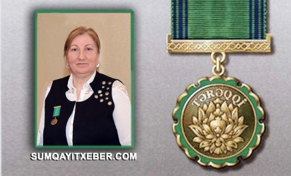 Prezident sumqayıtlı müəllimi “Tərəqqi” medalı ilə təltif etdi - FOTO