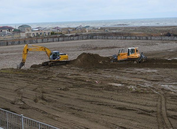 Sumqayıtda yeni stadion tikilir - FOTOLAR