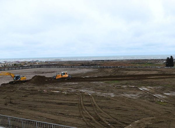 Sumqayıtda yeni stadion tikilir - FOTOLAR