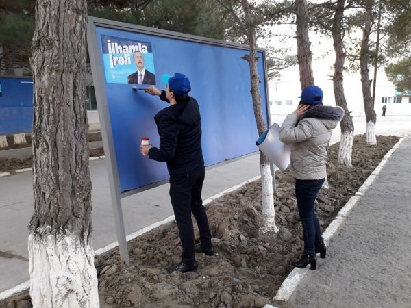 YAP Sumqayıt şəhər təşkilatı təbliğat kampaniyasına start verdi - FOTOLAR