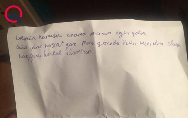 Sumqayıtda intihar edən məktəblinin anasına SON MƏKTUBU... - "Haqqımı halal etmirəm" - FOTO Sumqayıtda intihar edən məktəblinin anasına SON MƏKTUBU... - "Haqqımı halal etmirəm" - FOTO