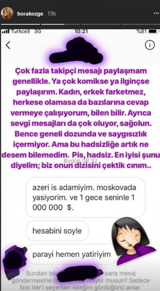 Azərbaycanlı biznesmendən türk aktrisaya BİABIRÇI TƏKLİF: 1 gecəyə 1 milyon... - FOTO Azərbaycanlı biznesmendən türk aktrisaya BİABIRÇI TƏKLİF: 1 gecəyə 1 milyon... - FOTO
