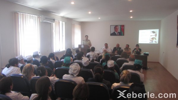 Sumqayıt şəhər Uşaq Xəstəxanasında yanğın təhlükəsizliyi qaydaları mövzusunda tədbir keçirilib - FOTO