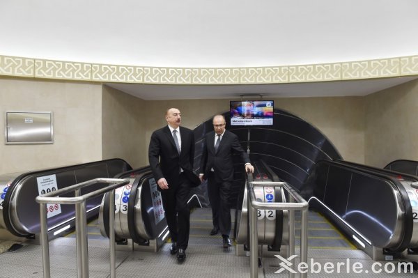 Metronun “Sahil” stansiyası istifadəyə verilib Metronun “Sahil” stansiyası istifadəyə verilib