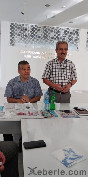 Görkəmli Qazaxıstan şairi Sumqayıtda - FOTOLAR