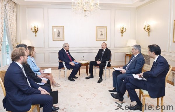 Prezidentin Paris görüşləri başladı : Sumqayıtda içməli suyun təmizlənməsi layihəsindən danışıldı