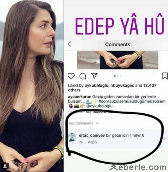 Azərbaycanlı gəncdən türkiyəli aktrisaya ƏXLAQSIZ TƏKLİF: "Bir gecə üçün 1 milyon" - FOTO