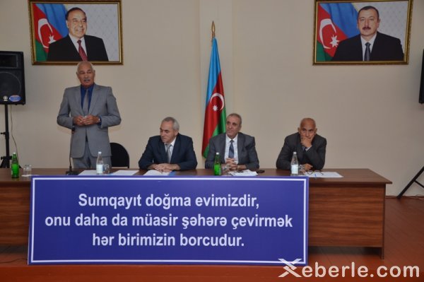 Sumqayıtın Hacı Zeynalabdin qəsəbəsində toplantı: "...hər kəs öz töhvəsini verməlidir" - VİDEO + FOTOLAR