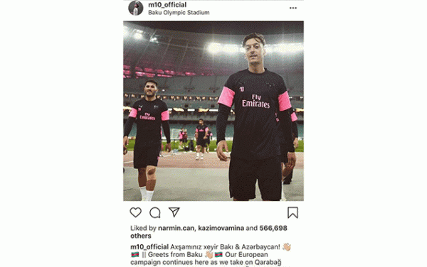 Özil Bakıdan foto paylaşdı - Yarım milyon “like” gəldi