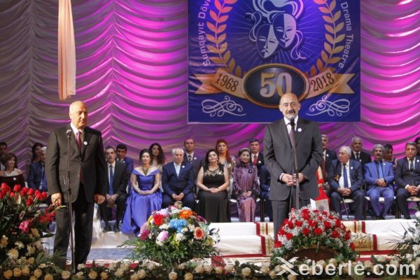 Sumqayıt Dövlət Dram Teatrının 50 illik yubileyi qeyd edilib - FOTOLAR