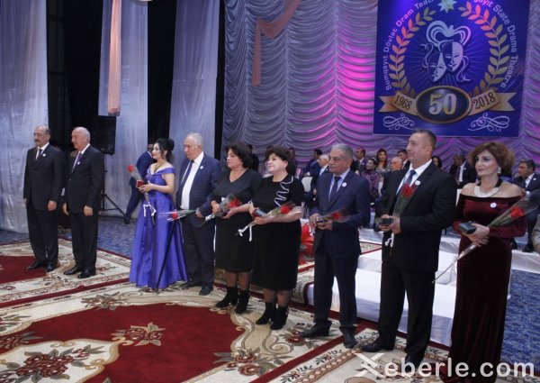 Sumqayıt Dövlət Dram Teatrının 50 illik yubileyi qeyd edilib - FOTOLAR