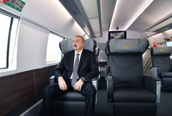 Prezident  Sumqayıt Dəmir Yolu Vağzalı Kompleksinin açılışında - FOTOLAR