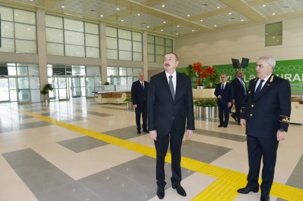 Prezident  Sumqayıt Dəmir Yolu Vağzalı Kompleksinin açılışında - FOTOLAR