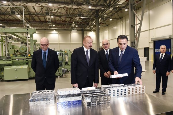 Prezident Sumqayıtda fabrikin açılışını etdi - FOTOLAR