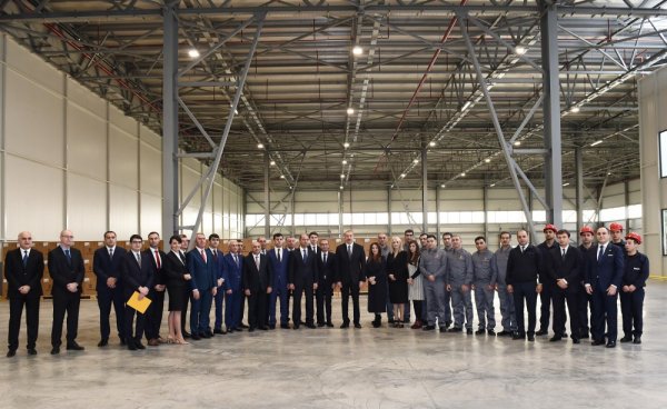 Prezident Sumqayıtda fabrikin açılışını etdi - FOTOLAR