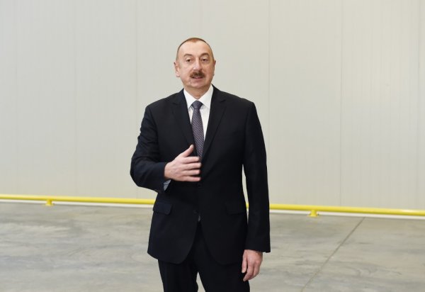 Prezident Sumqayıtda fabrikin açılışını etdi - FOTOLAR