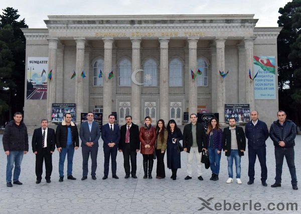 Bir qrup media nümayəndəsi Sumqayıtda olub-FOTOLAR