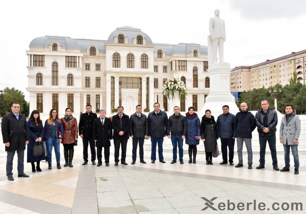 Bir qrup media nümayəndəsi Sumqayıtda olub-FOTOLAR