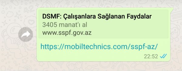 Nazirlikdən həyacan siqnalı - “Whatsapp”da bu mesajı açmayın! Nazirlikdən həyacan siqnalı - “Whatsapp”da bu mesajı açmayın!