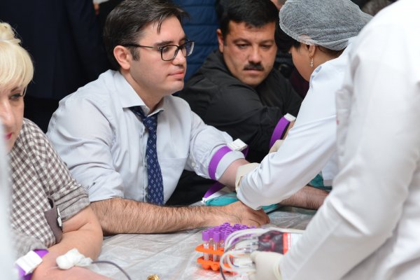 Sumqayıtda qanvermə aksiyası keçirilib - FOTOLAR