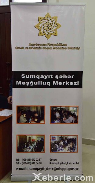 Sumqayıtda əmək yarmarkası: 30-dan çox müəssisə 270 vakant iş yeri təklif edib - FOTOLAR