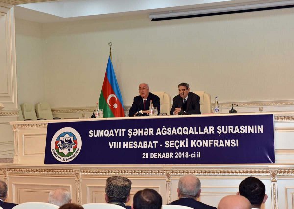 Sumqayıtda ağsaqallar hesabat verdi -FOTOLAR
