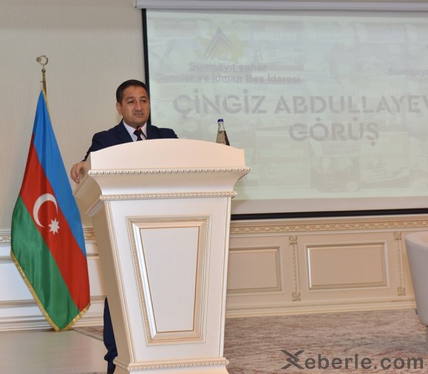 Sumqayıtda Çingiz Abdullayevlə gənclərin görüşü keçirilib -FOTOLAR