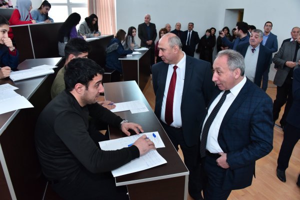 Sumqayıt Dövlət Universitetində  imtahanların gedişatı yoxlanıldı- FOTOLAR