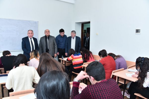 Sumqayıt Dövlət Universitetində  imtahanların gedişatı yoxlanıldı- FOTOLAR